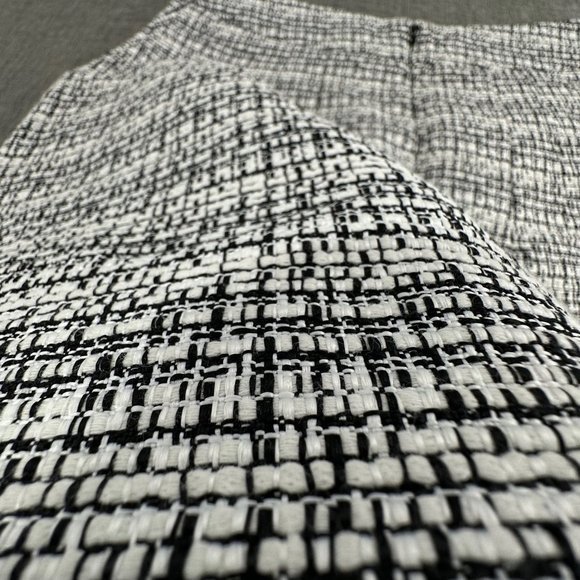 Express Knit Skirt Black & White‎ Zipper Closure Lined size 4 Cotton & Polyester - Picture 10 of 12